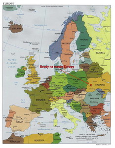 Brody na mapie Europy 